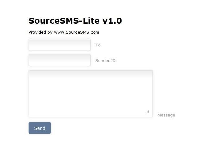 Download web tool or web app SourceSMS-Lite | Send SMS with PHP